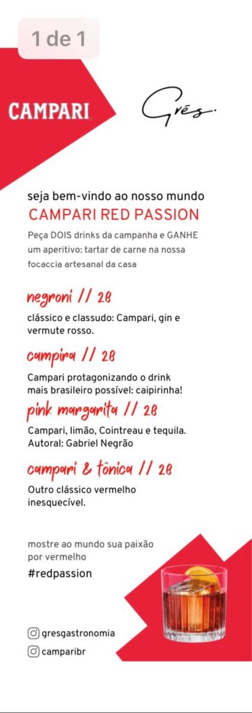 , CAMPIRA: a nova caipirinha do Grés Gastronomia para a campanha RED PASSION, Grés Gastronomia | Restaurante e Empório | Curitiba